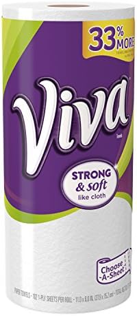VIVA Choose-A-Sheet Paper Towels White Regular Roll 6 Count, Cloth-Like Texture, Strong & Soft Paper Towels for Ultimate Clean, 6 Count (Pack of 1)