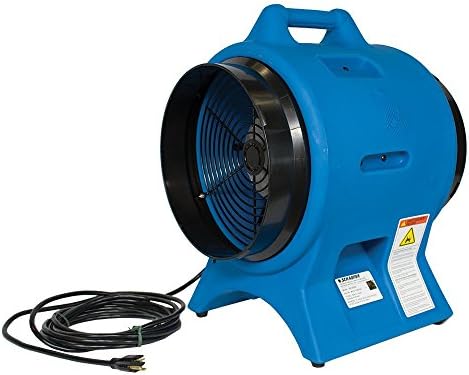 Schaefer VAF3000A 12" Diameter Industrial Confined Space Ventilator 115V 50/60Hz High Velocity Axial Exhaust Fan for Construction & Confined Spaces