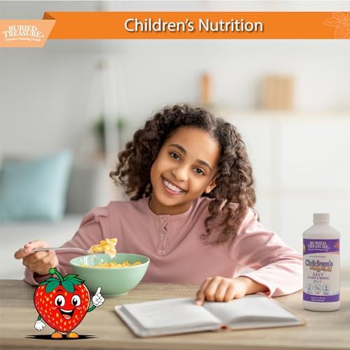 Buried Treasure Children's Daily Multi Liquid Multivitamin & Minerals Nutritional Dietary Vegan Supplement for Kids No Artificial Ingredients