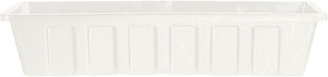 Root & Vessel Poly-Pro Plastic Flower Box Planter, White, 30-Inch