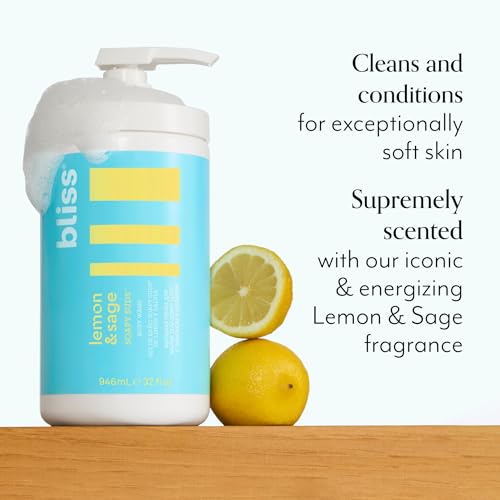 Bliss Soapy Suds Lemon and Sage Body Wash Cleanser - 17 Fl Oz - Skin-Loving