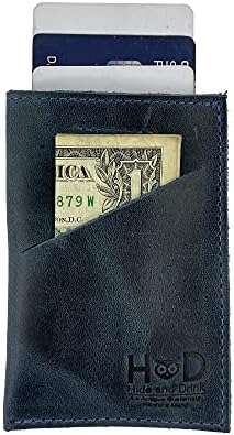 Hide & Drink, Soft Leather Wallet & Card Sleeve, Handmade Includes 101 Year Warranty (Bourbon Brown)