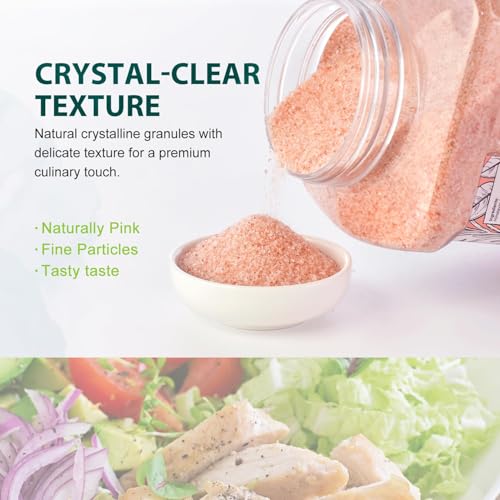 Soeos Himalayan Pink Salt, Fine Grain, 39 oz (2.4lb), Bottled