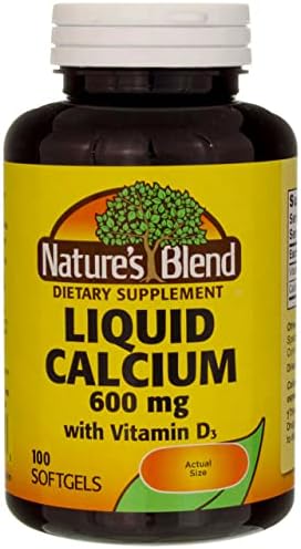Natures Blend, Easy to Swallow, Liquid Calcium, 600mg, 100ct