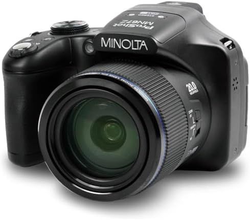 Minolta MN67Z Pro Shot 20MP Camera, 67X Zoom, 1080p HD Video (Red)