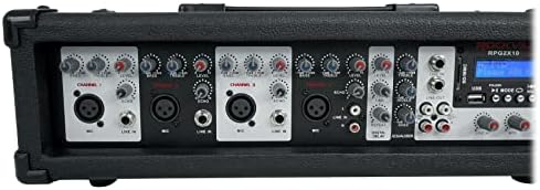 Rockville RPG2X10 10" PA Speaker Pair with Mixer and 2 UHF Wireless Mics