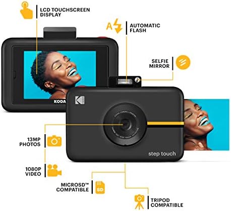 Kodak Step Touch | 13MP Digital Camera & Instant Printer with 3.5 LCD Touchscreen Display, 1080p HD Video - Editing Suite