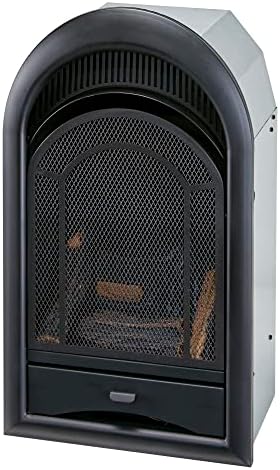 ProCom Dual Fuel Ventless Gas Fireplace Insert - Arched Door, 10,000 BTU, T-Stat Control - Model# PCS100T