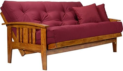 Nirvana Futons Westfield Futon Frame - Queen Size (Frame Only), Solid Hardwood in Heritage Finish