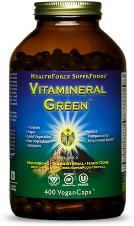 HEALTHFORCE SUPERFOODS Vitamineral Green - Mineral Supplement for Immune & Thyroid Support - Green Powder Supplement with Ingredients from the Land - Gluten-Free & Vegan - 150 Grams