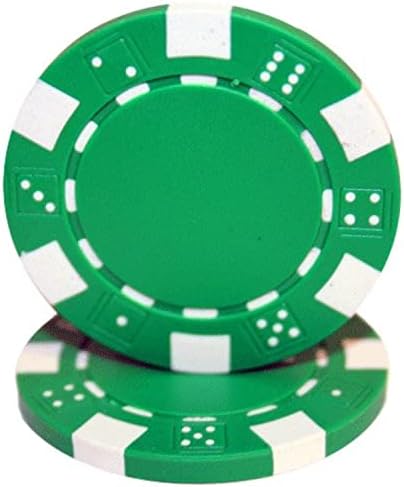 Brybelly 50 Clay Composite Striped Dice 11.5 Gram Poker Chips