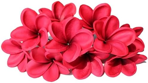 10PCS Artificial Plumeria Flowers with Stem, Apricot | Natural Real Touch,DIY Cake Decoration, Hawaiian Part, Luau Decor, Wedding Bouquets