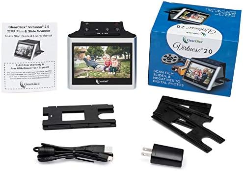 ClearClick Virtuoso 2.0 (Second Generation) 22MP Film & Slide Scanner with Extra Large 5" LCD Screen - Convert 35mm, 110