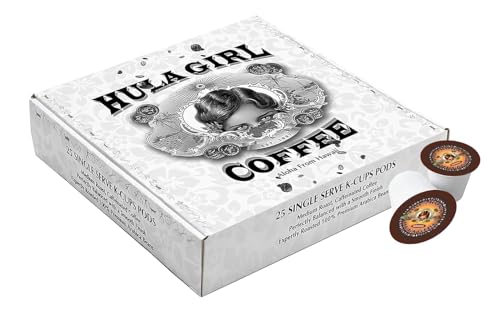 Hula Girl 100% Kona Coffee, Single Serve for Keurig K-Cup Brewers, Medium Roast, Works in the New K2