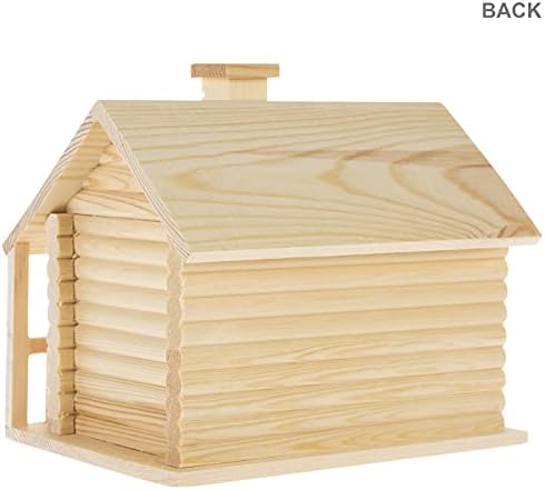 Hobby Lobby Woodpile Fun! Log Cabin Unfinished Wood Birdhouse