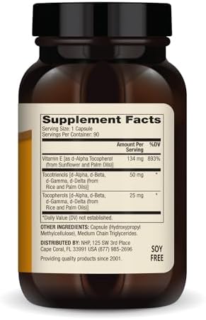 Dr. Mercola Vitamin E, 134 mg Per Capsule, 90 Capsules (90 Servings)