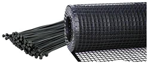 KidKusion Heavy Duty Deck Guard, Black - 10' L x 3' H | Made in USA, Indoor/Outdoor Balcony and Stairway Deck Rail Safety Net, Child Safety