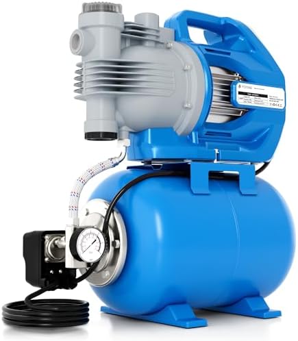 FOTING 1.6HP Shallow Well Pump with Pressure Tank, 1700GPH Automatic Irrigation Water Booster Jet Pump