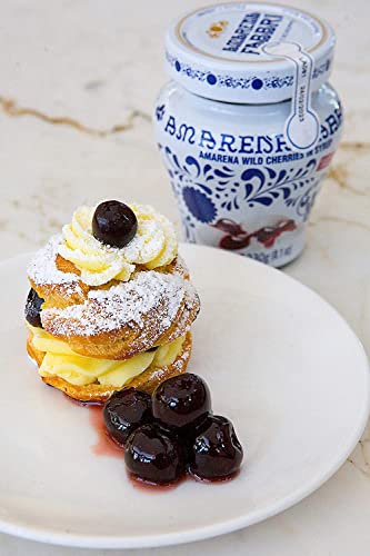 AMARENA FABBRI Wild Cherries In Syrup, 8.1 OZ | Gluten Free, Non-GMO, Vegan, Use it as a garnish for cocktails