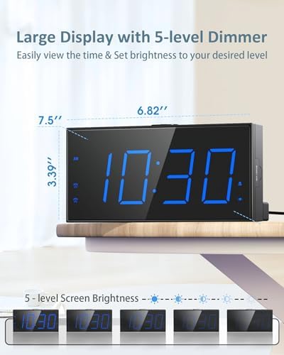Alarm Clock with Bed Shaker, Vibrating Alarm Clock for Heavy Sleepers