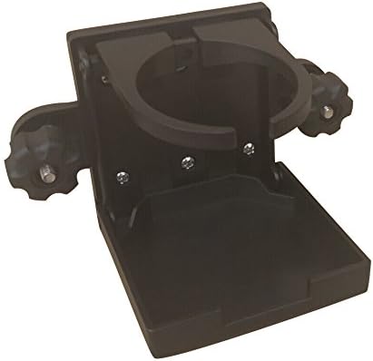 Brocraft Folding Cup Holder for Tracker Boat Versatrack System/90 Degree Lund Sport Track-Black(Generation 2)