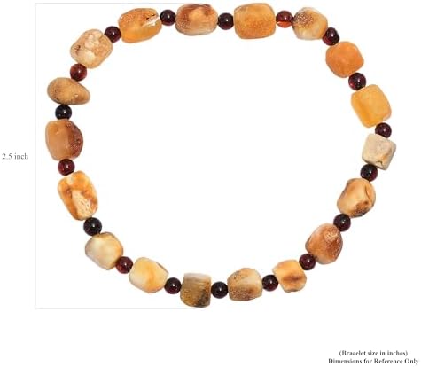 SHOP LC DELIVERING JOY Caramel Amber 30.00 ctw Beaded Stretch Bracelet