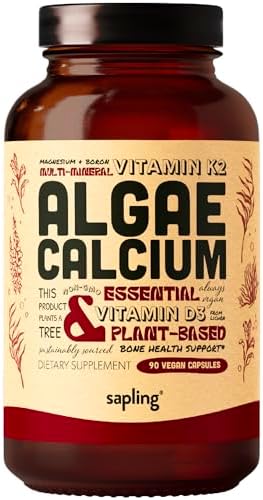 sapling Calcium Supplement - Whole Food with Vitamin K2 & D3, Magnesium, Zinc, Boron