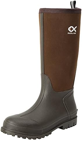 Duck and Fish Men 16 inches Fishing Hunting Neoprene Rubber Molded Outsole Knee Boot