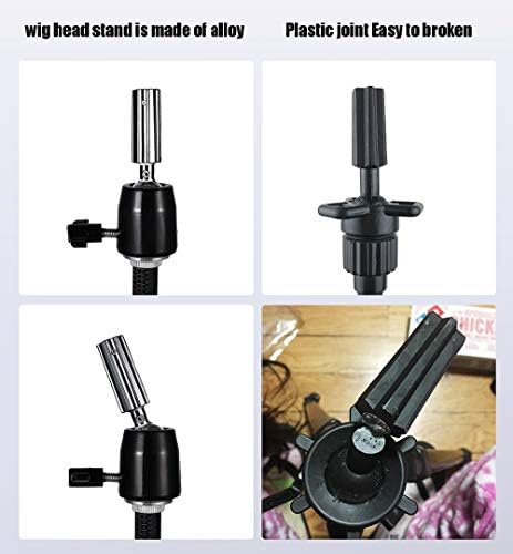 Wig Stand Tripod with Non-Slip Base Adjustable Mannequin Head Stand with Hook Heavy Duty Manikin Head Tripod | Hook Heavy Duty Manikin Head Tripod