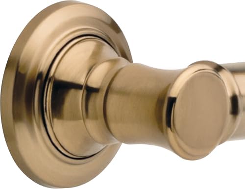 Delta Traditional (1-Pack) 18" Shower Grab Bar Seniors ADA Compliant Champagne Bronze 450 lb Capacity Bathroom Safety Handle for Shower