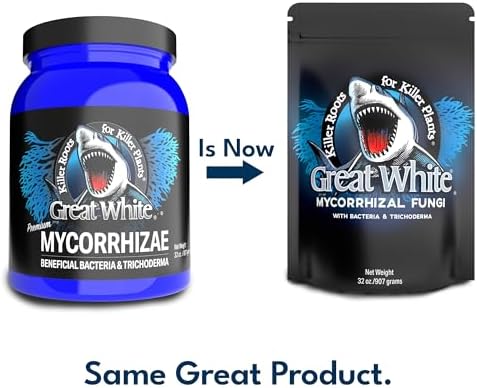 Great White Mycorrhizal Fungi 1 oz, Beneficial Bacteria for Plant Growth, Root Stimulator, Concentrated 3-in-1 Formula by Plant Success (1 oz)