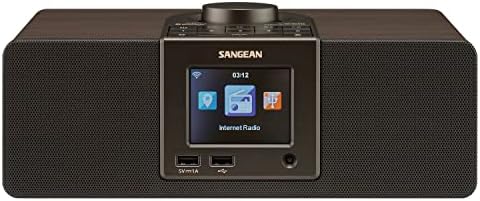 Sangean WFR-32 Internet Radio/AUX/Bluetooth/Smart Local Radio Preference Management/USB Playback and Phone Charging Digital Wooden Cabinet Radio