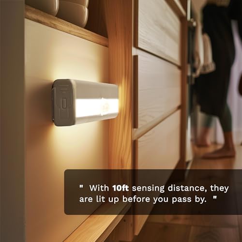 lexall 6 Pack Battery Powered Motion Sensor Lights Indoor, Closet Lights
