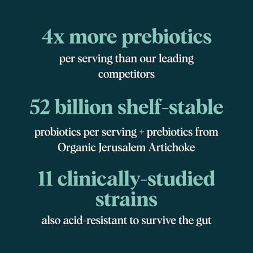 Ora Organic Vegan Probiotic and Prebiotic Capsules | 16 Billion Probiotics + Organic Prebiotics, Dairy-Free, Gluten-Free, for Sensitive Stomachs- 1 Month Supply (60 Capsules)