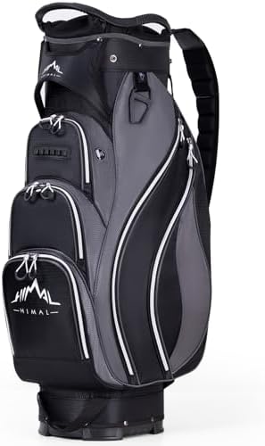 Golf Cart Bag, 14-Way Divider Top, Large Storage | Umbrella Holder,Handles