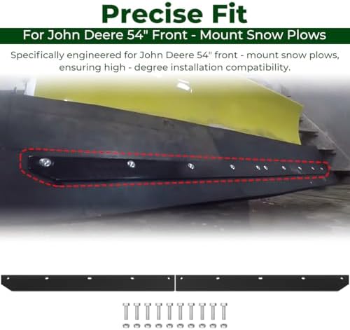 1/2" Poly Cutting Edge Scraper Bar For John Deere 54" Blade M75679 | Fits For John Deere 54" Front Mount Snow Blade Replaces M75679 Two-Part