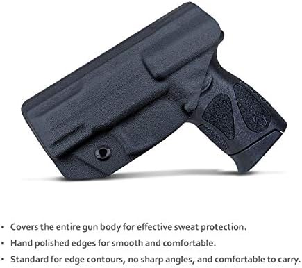 Taurus G2C Holster IWB Kydex for Taurus G2C 9mm & Millennium PT111 G2 / PT140 Pistol - Inside Waistband - Adj. Cant Retention - Cover Mag-Buttom
