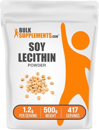 BulkSupplements.com Soy Lecithin Powder - Lecithin Supplement, Nutritional Supplement, Food Grade - Gluten Free, 1.2g per Serving, 250g (8.8 oz) (Pack of 1)