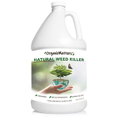 Natural Weed Killer Spray, Contains No Glyphosate, People, Pets and Planet, Results in Less Than 24-Hours (128 oz Gallon Refill)