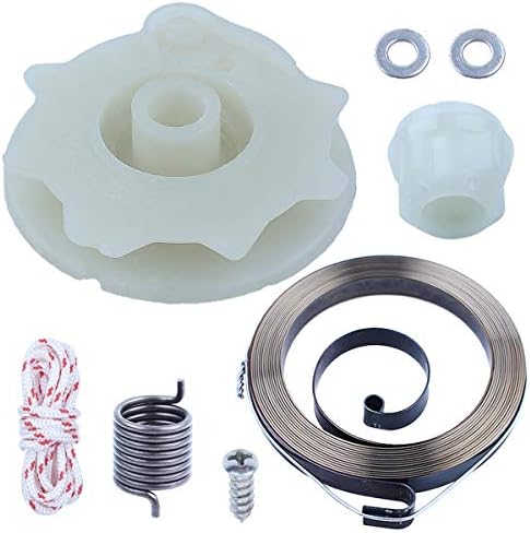 Adefol Chainsaw Recoil Starter Pulley Spring Kit for Poulan PP4218 PP4620AV PPB4018 SM4218AV with Recoil Spring W/Hub, Starter Rope