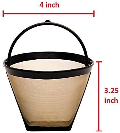 GoldTone Reusable Cup No.2 Cone Coffee Filter Permanent Coffee Plastic Filter- Size 4
