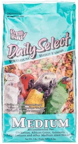 Pretty Bird International Bpb78117 Daily Select Premium Bird Food, Medium, 8-Pound