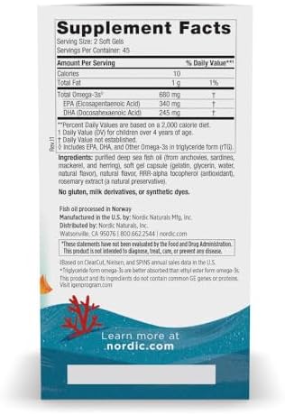 Nordic Naturals Ultimate Omega Jr. for Kids, Strawberry - 120 Mini Soft Gels