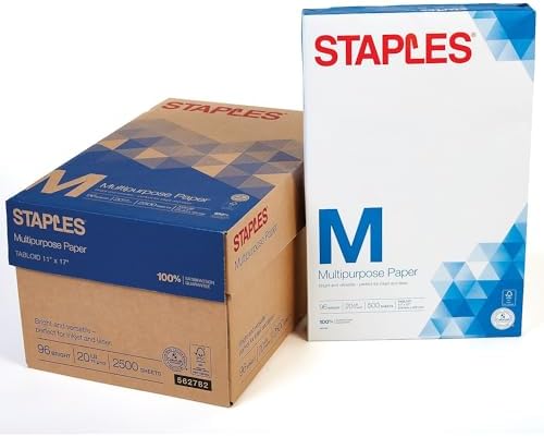 Staples 11-Inch X 17-Inch Multipurpose Paper 20 Lbs. 96 Brightness 500/Ream
