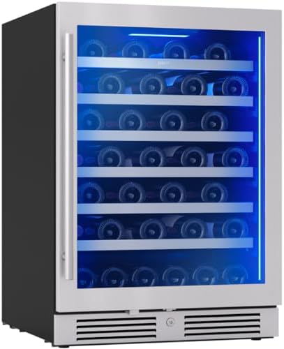 Zephyr Presrv 15 Inch Slim Wine Fridge Beverage Refrigerator Under Counter