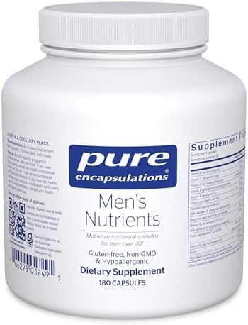 Pure Encapsulations Men's Nutrients - Multivitamin Mineral Supplement to Support Energy, Endurance & Stamina in Men Over 40* - Vitamin D & Vitamin C - Gluten-Free & Non-GMO - 360 Capsules | Multivitamin Mineral Supplement to Support Energy, Endurance and…