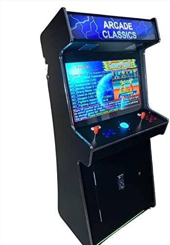 Full Size Commercial Grade Upright Standup Arcade Machine 2 Player 4500 Games 32 inch Screen Black with 2 Shooting Guns