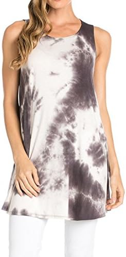 Women's Rayon Span Tank Top Tunic-Solid