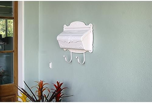 Special Lite Floral Horizontal Wall Mount Mailbox - Black Aluminum Mailbox for Wall Mount - SHF-1001-BLK