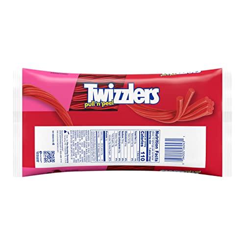 Twizzlers, Pull 'N' Peel Cherry Flavored Licorice Style, Chewy Candy Bag, 14 Ounce